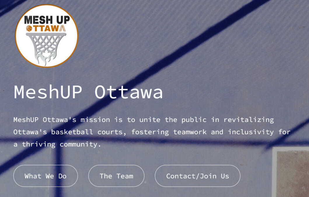 MeshUP Ottawa Landing Page an image of MeshUP landing page